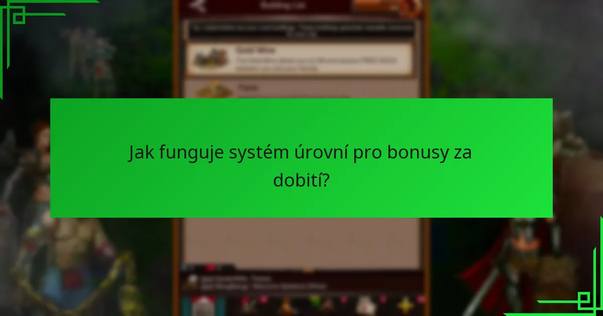 Jaké jsou výhody účasti v systému bonusů za dobití s úrovněmi?