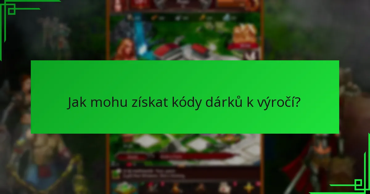 Jak uplatnit kódy dárků k výročí ve hře Game of War: Fire Age?