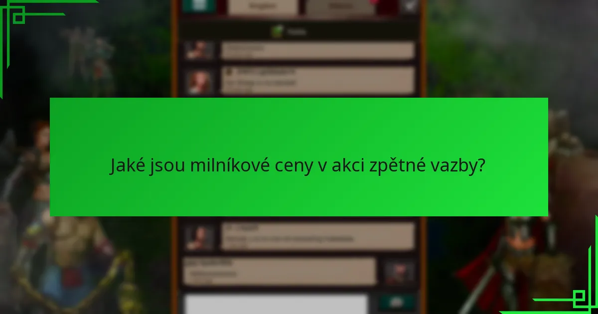 Jaké nákupy ve hře mohou zlepšit účast v akci zpětné vazby?